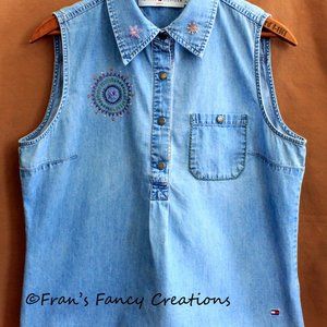 Tommy Hilfiger Hand Embroidered Denim Shirt